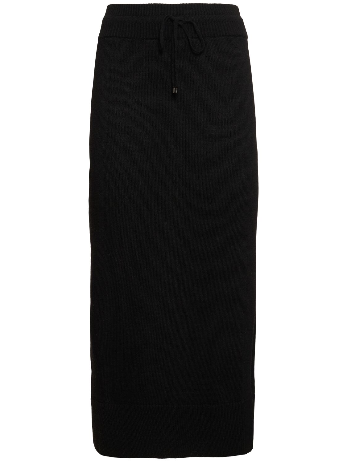 Ermanno Scervino Knitted Elastic Waist Midi Skirt In Black