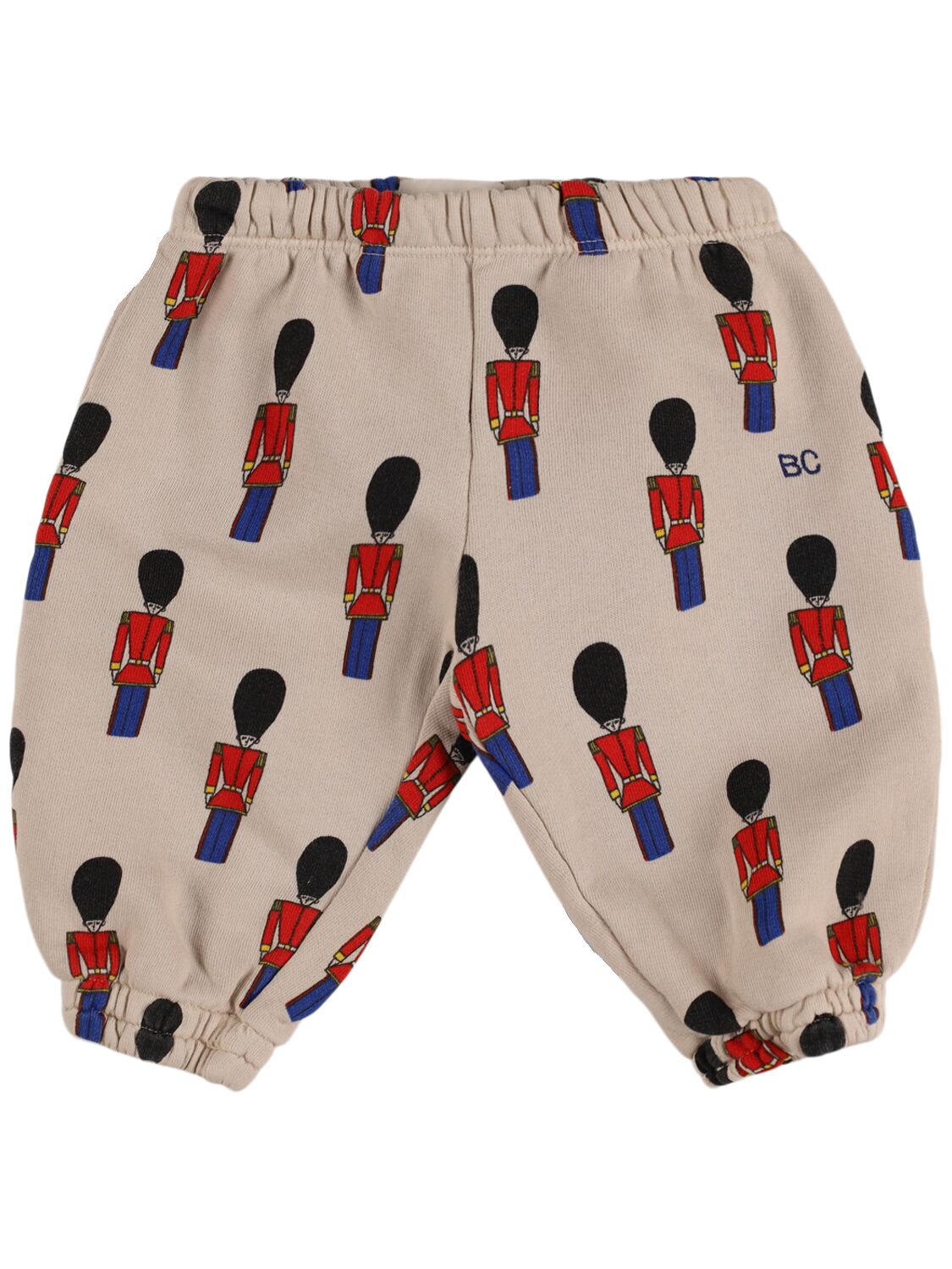 Bobo Choses Kids' Soldier Print Organic Cotton Sweatpants In 白色