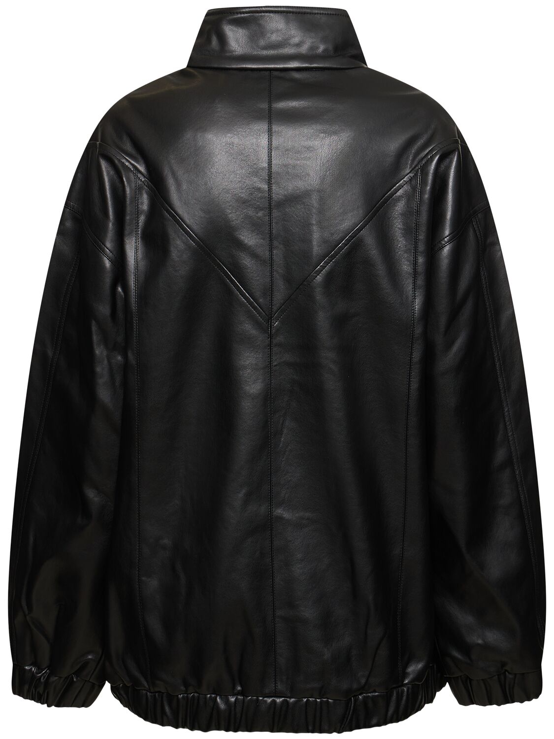 Shop The Garment Brooklyn Faux Leather Bomber Jacket In Black