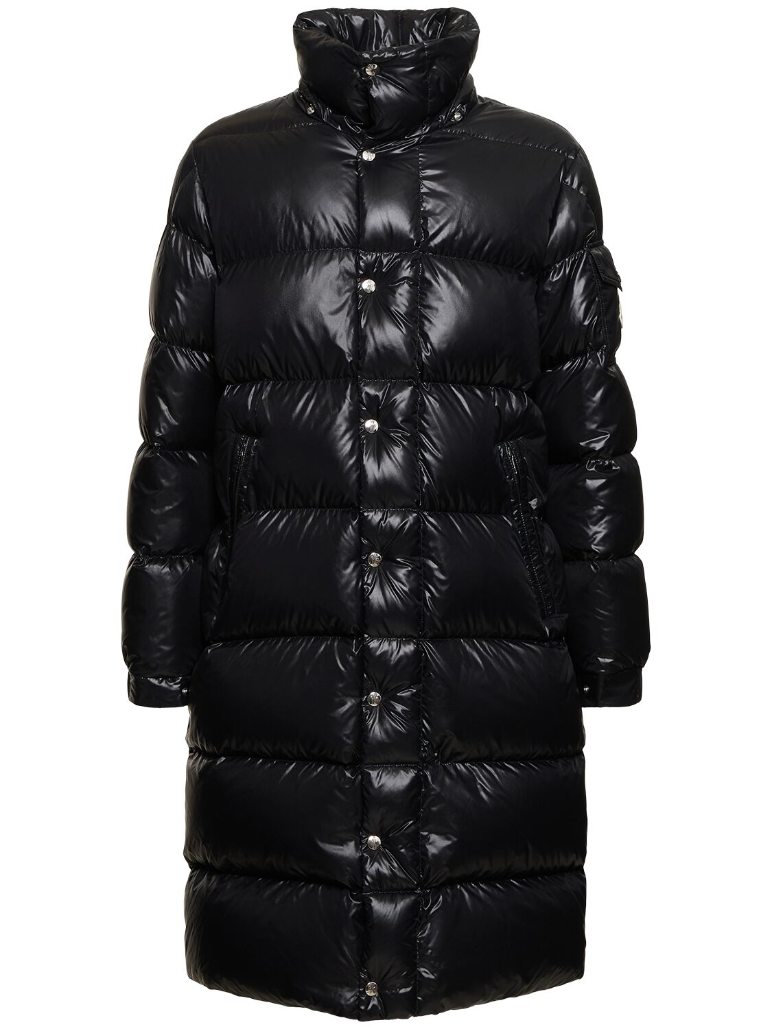 Shop Moncler Hanoverian Long Nylon Down Jacket