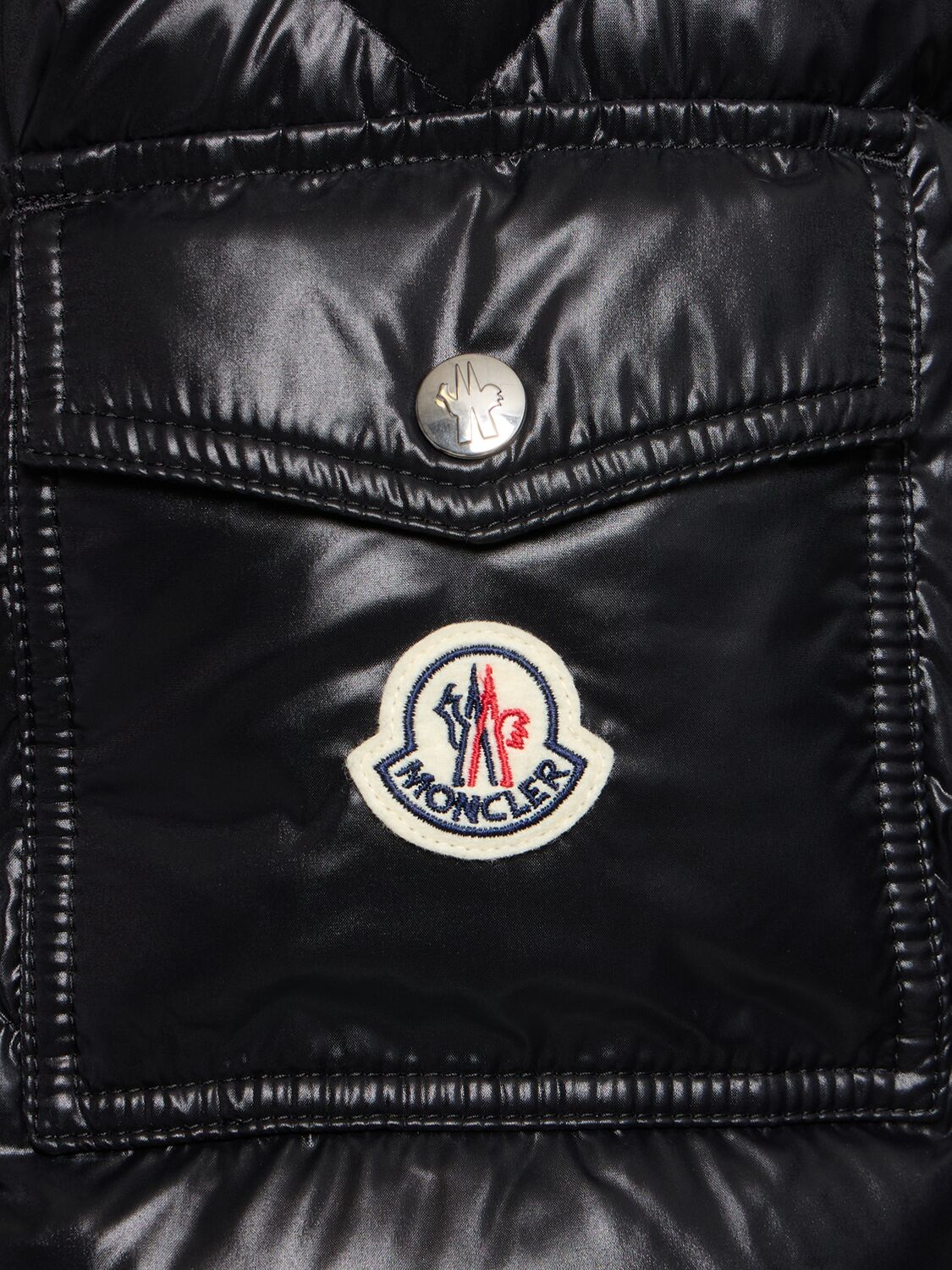 Shop Moncler Hanoverian Long Nylon Down Jacket