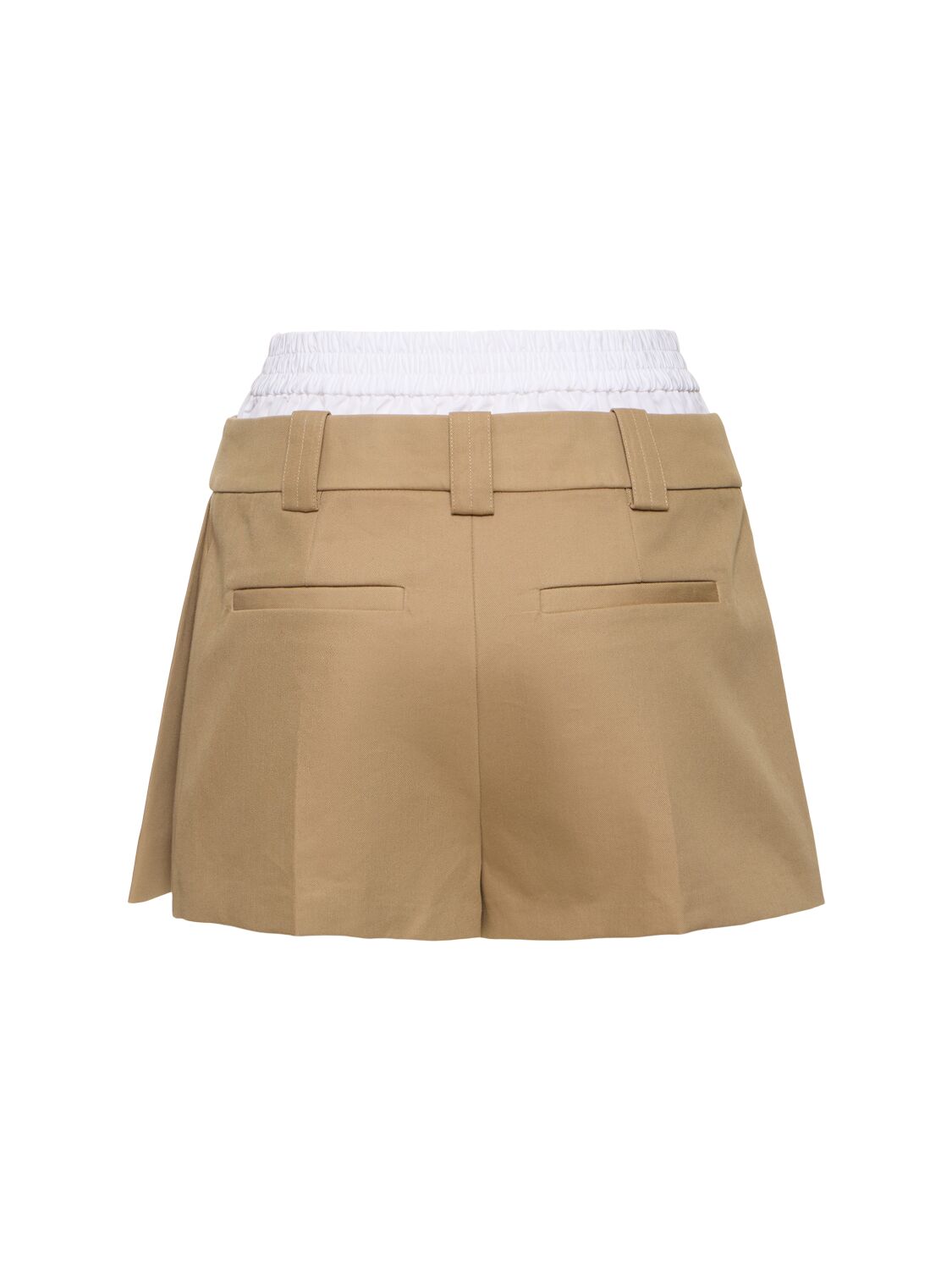 Shop Alexander Wang Boxer Top Pleated Skort In Beige