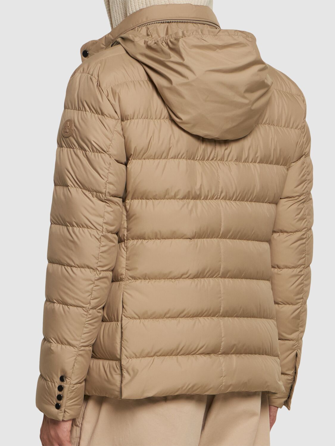 Shop Moncler Malinvern Airsoft Tech Down Jacket In Beige