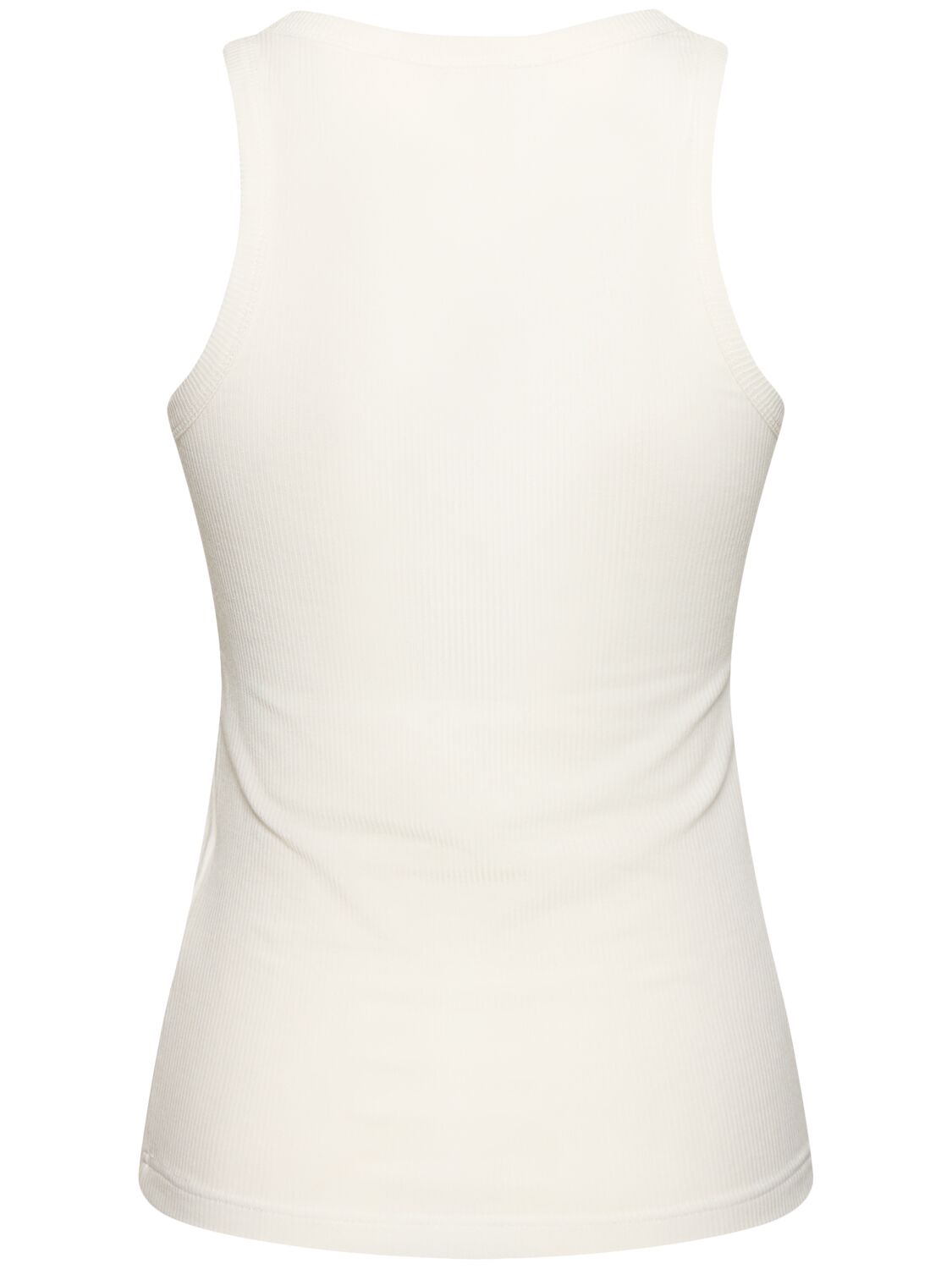 Shop The Garment Bella Lyocell Blend Rib Knit Tank Top In 白色