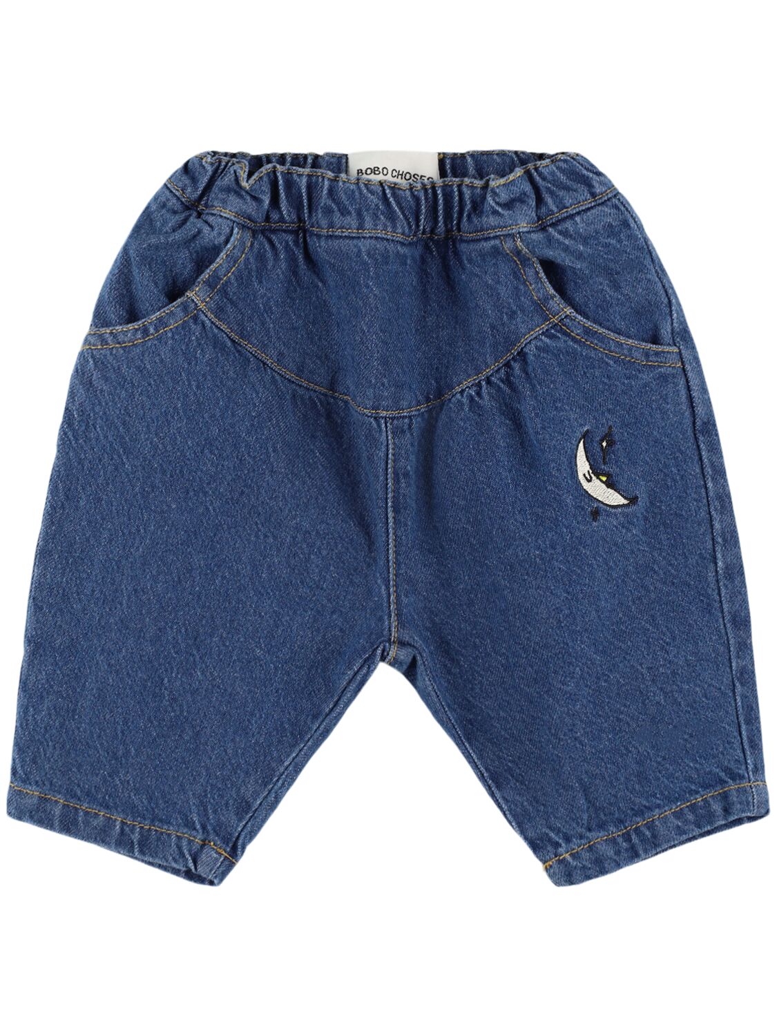 Bobo Choses Babies' Soft Cotton Denim Jeans In 蓝色