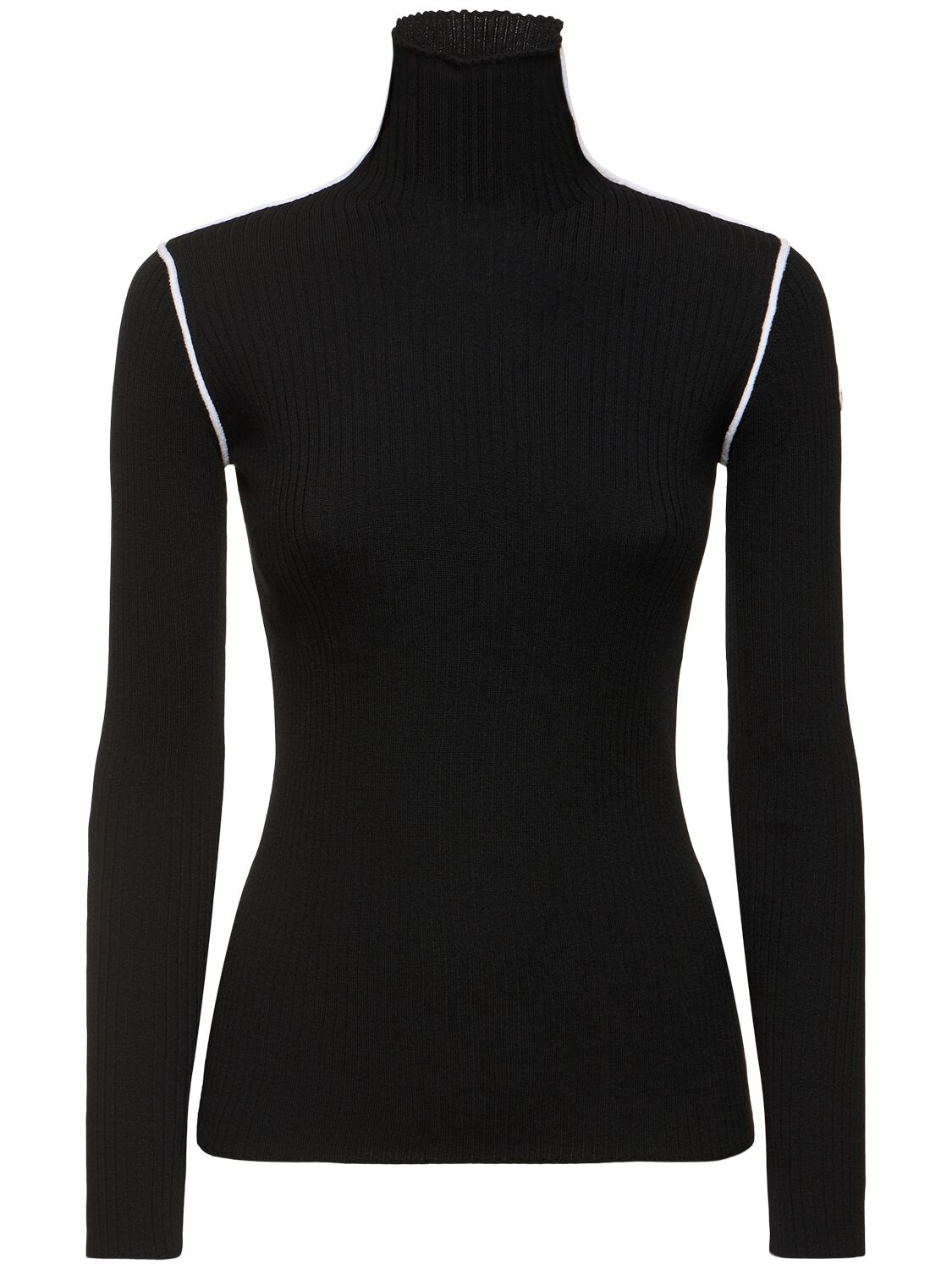 Moncler Virgin Wool Turtleneck Jumper In Black