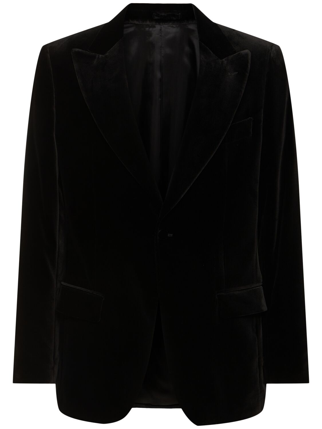 Shop Lardini Attitude Velvet Blazer In Black