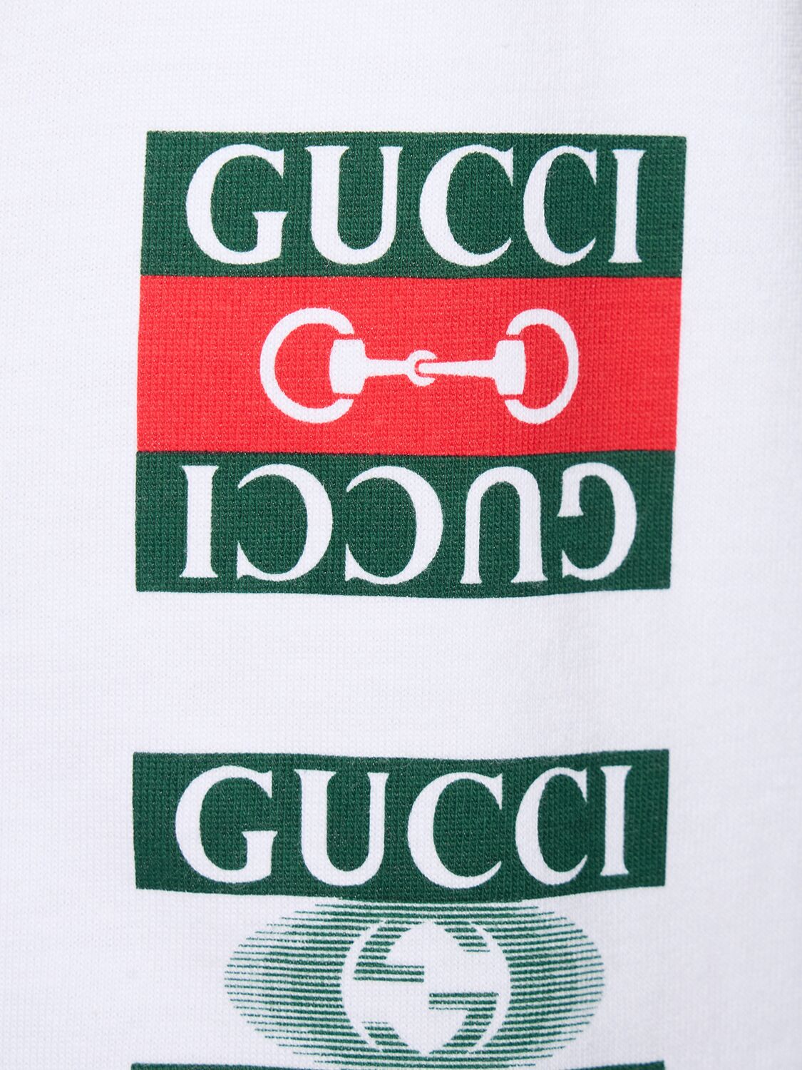 Shop Gucci Logo Heavy Cotton Jersey T-shirt In White