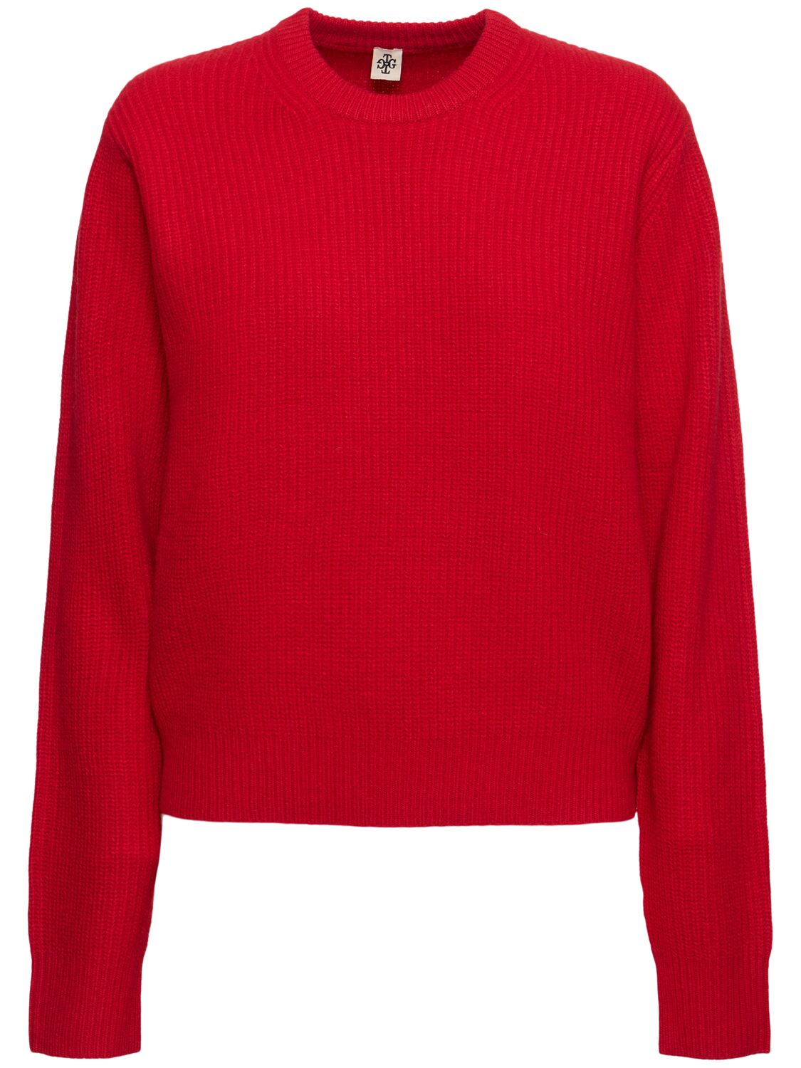 Shop The Garment Como Wool Blend Rib Knit Sweater In 红色