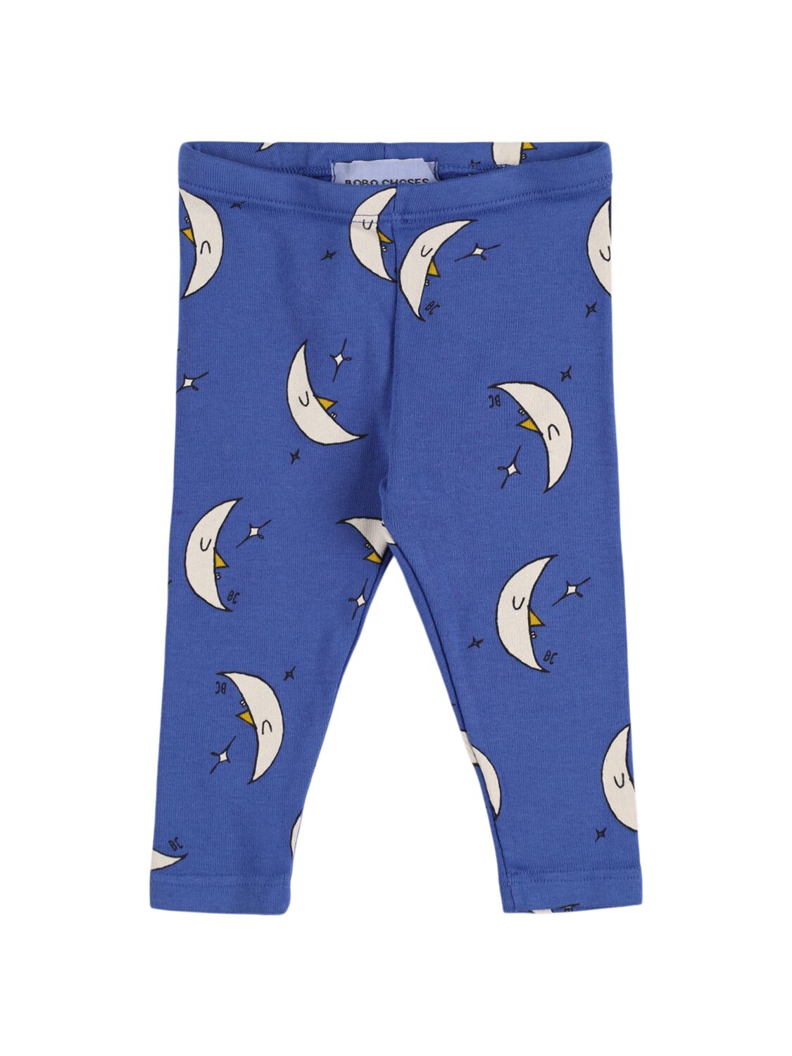 Bobo Choses Moon Print Organic Cotton Leggings In 蓝色