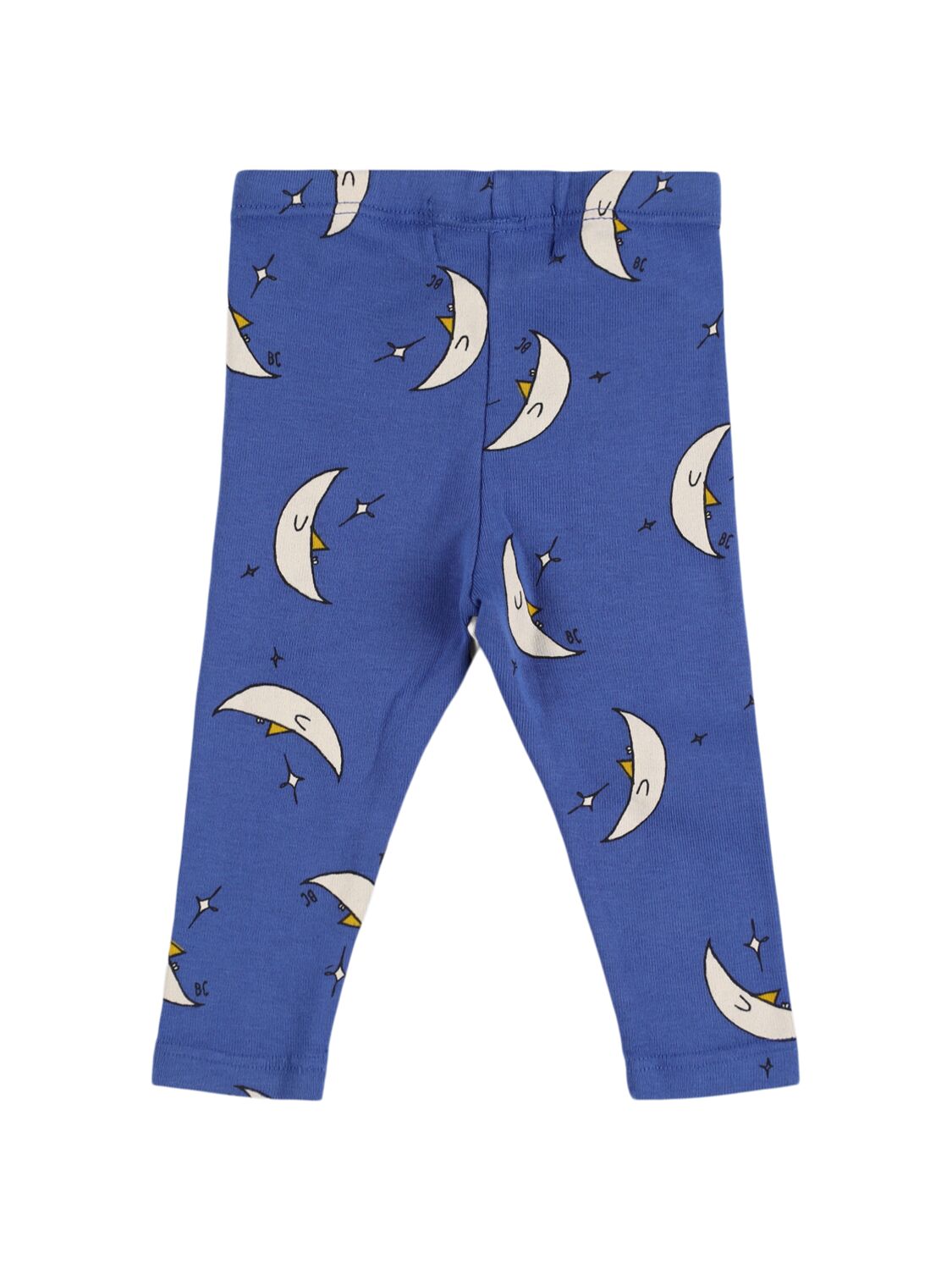 Shop Bobo Choses Moon Print Organic Cotton Leggings In 蓝色