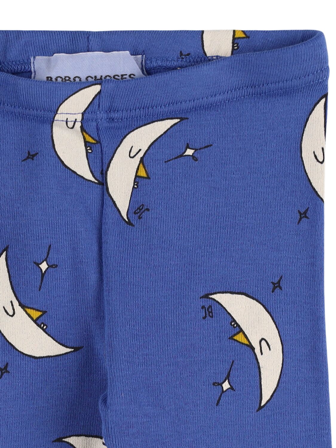 Shop Bobo Choses Moon Print Organic Cotton Leggings In 蓝色