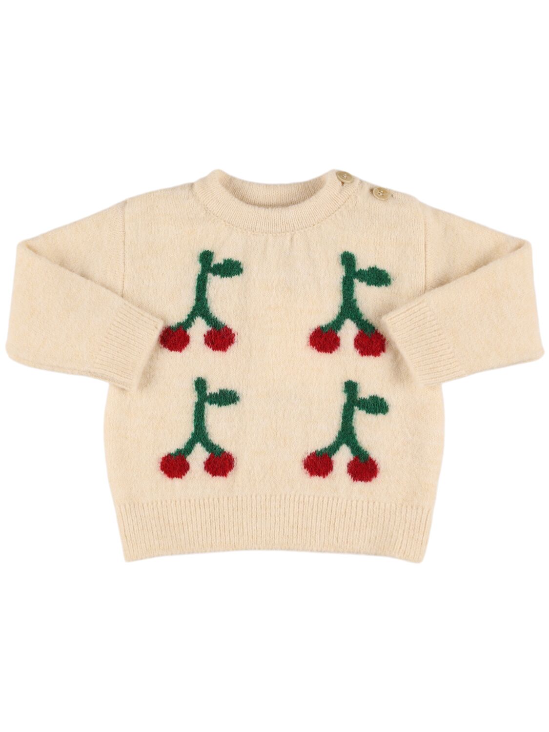 Bobo Choses Cherry Knit Sweater In 白色