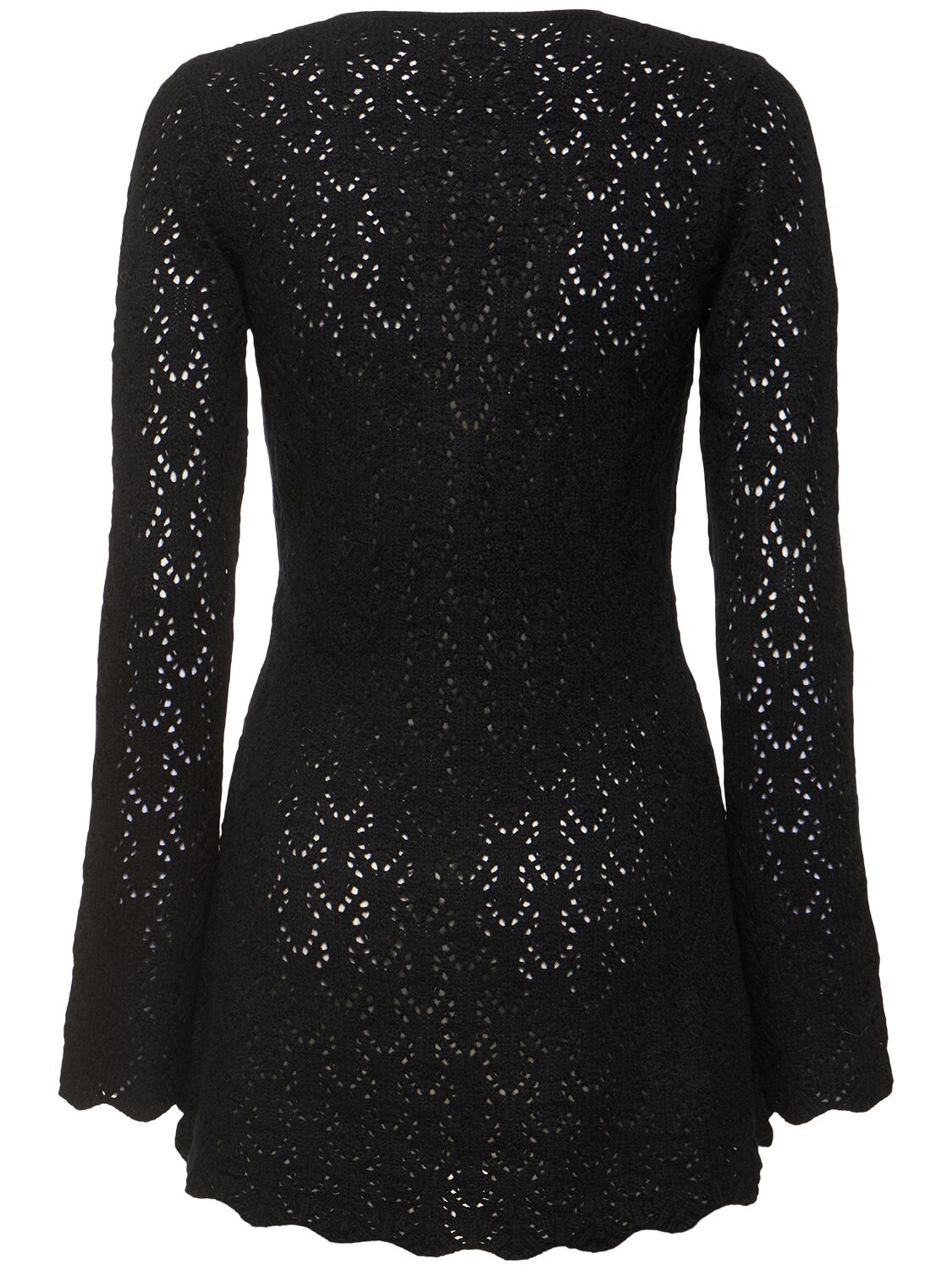 Shop The Garment Canada Wool Crochet Mini Dress In Black