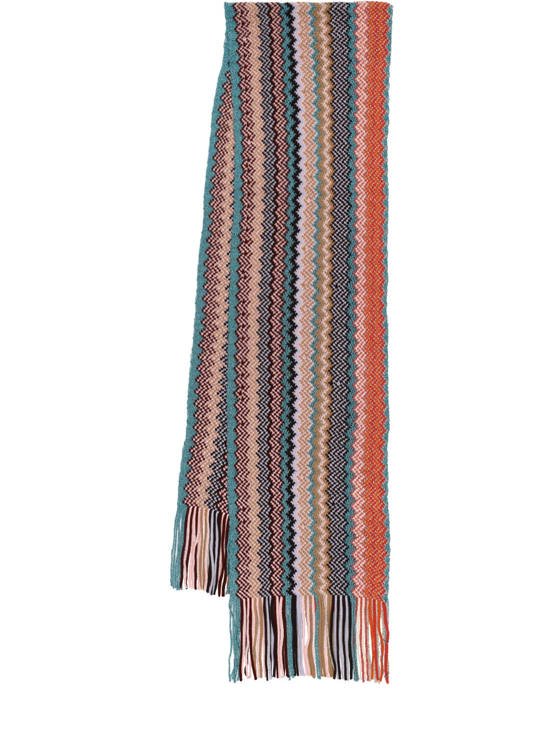 Missoni Wool Blend Jacquard Scarf In Multicolor