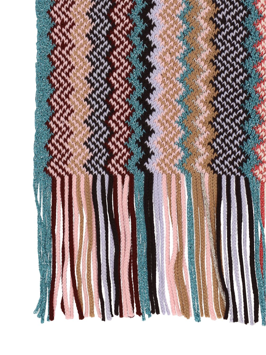 MISSONI WOOL BLEND JACQUARD SCARF 