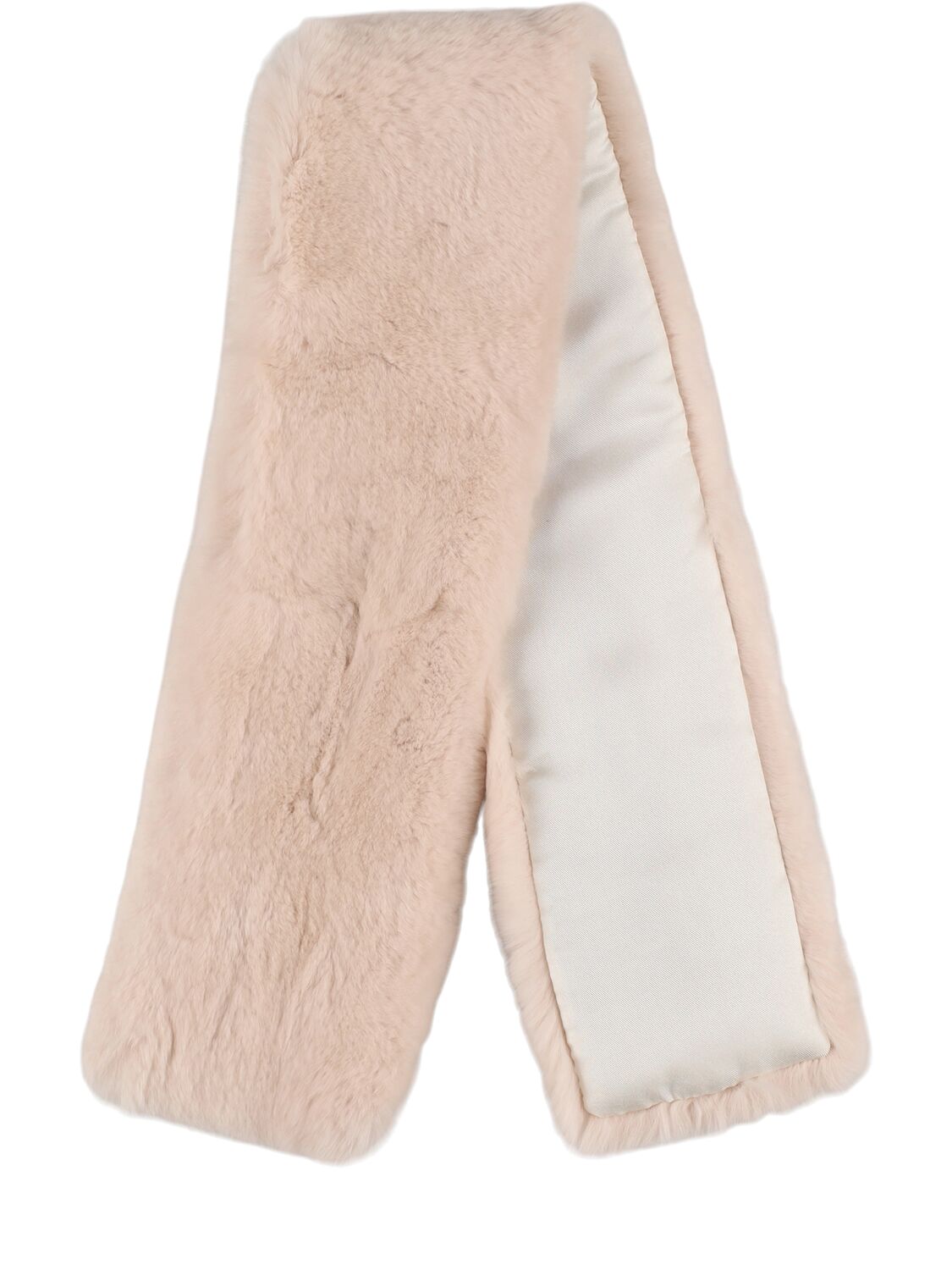 Yves Salomon Enfant Fur Scarf In 米白色