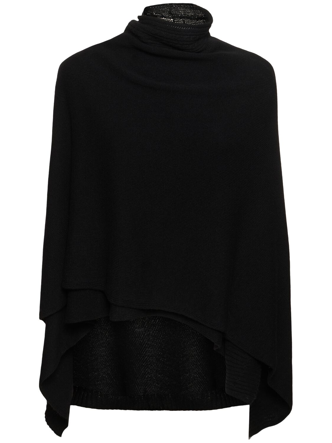 Ermanno Scervino Embroidered Knit Cape Cardigan In Black