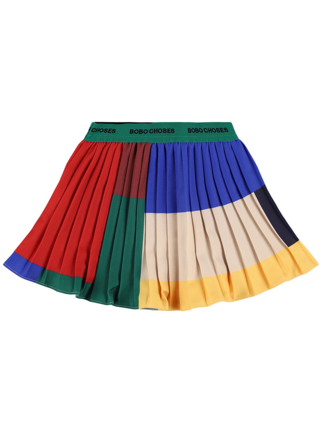 Bobo Choses Babies' Color Block Pleated Satin Skirt In 多色