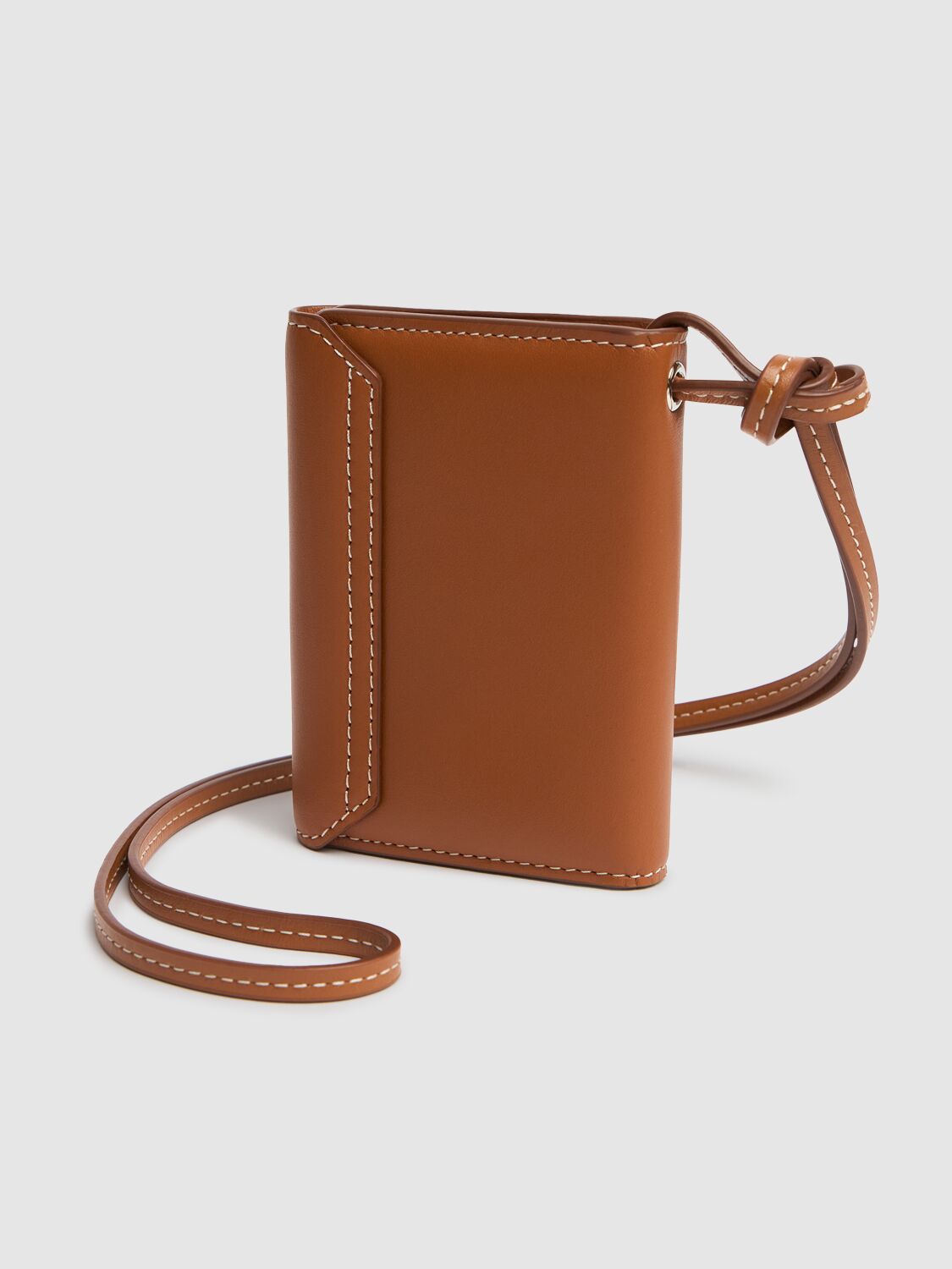 Shop Jacquemus Le Porte  Leather Wallet In Light Brown 2