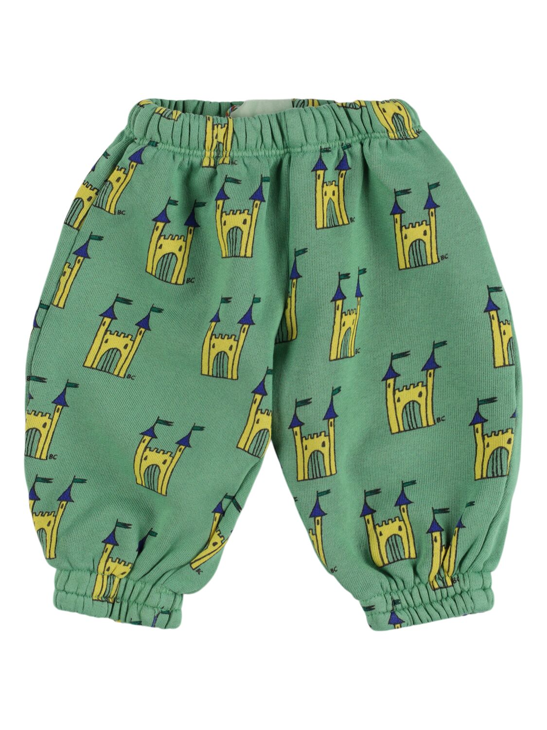 Bobo Choses Kids' Castle Print Organic Cotton Sweatpants In 绿色