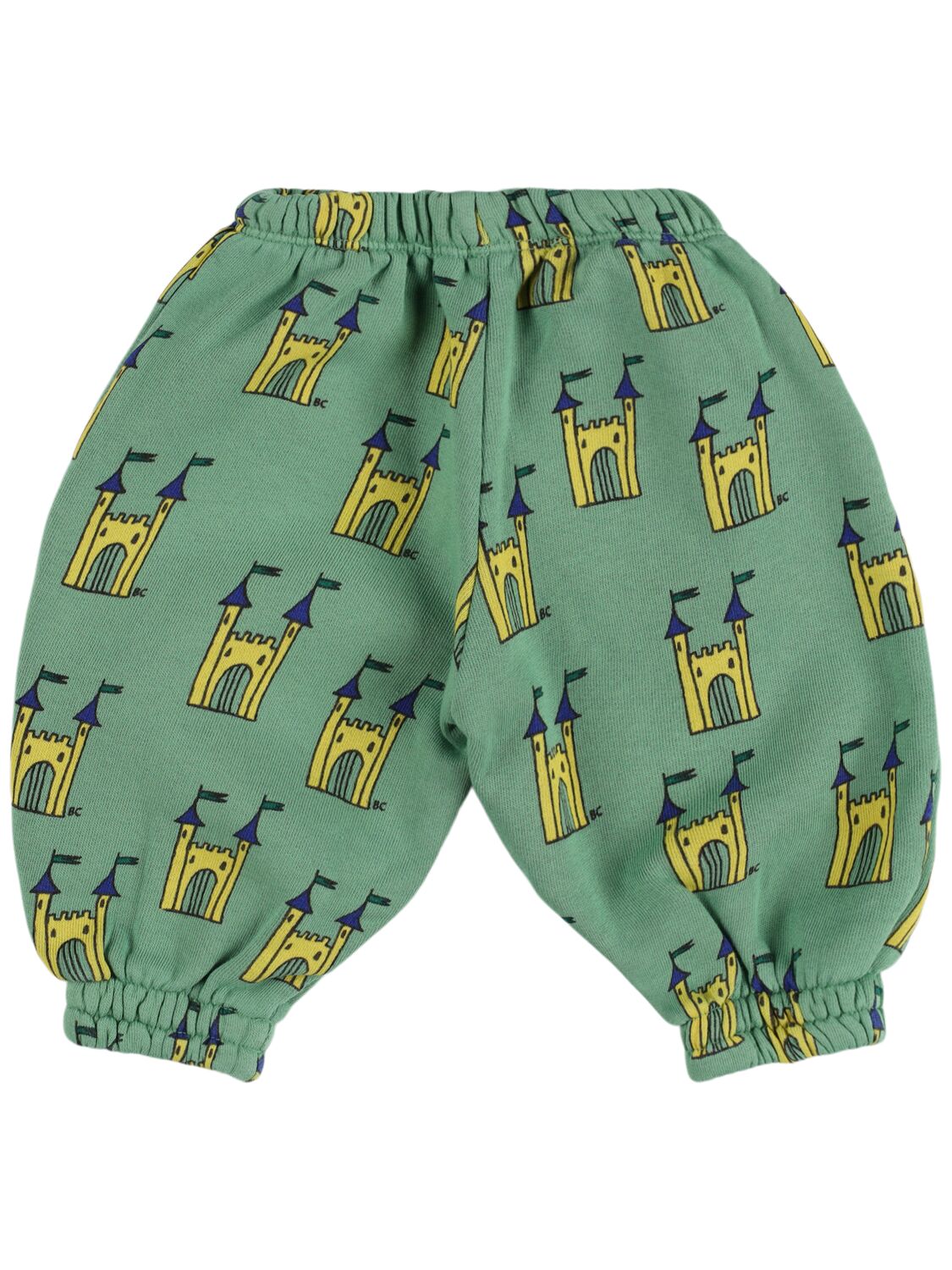 Shop Bobo Choses Castle Print Organic Cotton Sweatpants In 绿色