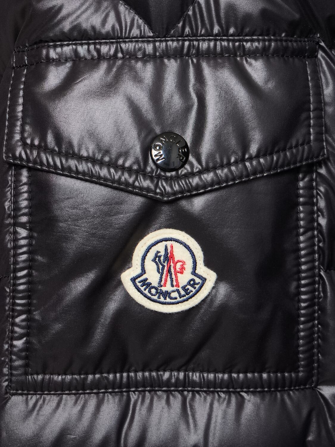 Shop Moncler Lule Short Tech Down Jacket In Black