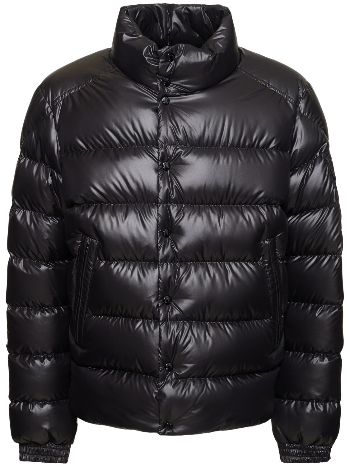 Shop Moncler Lule Short Tech Down Jacket In Black