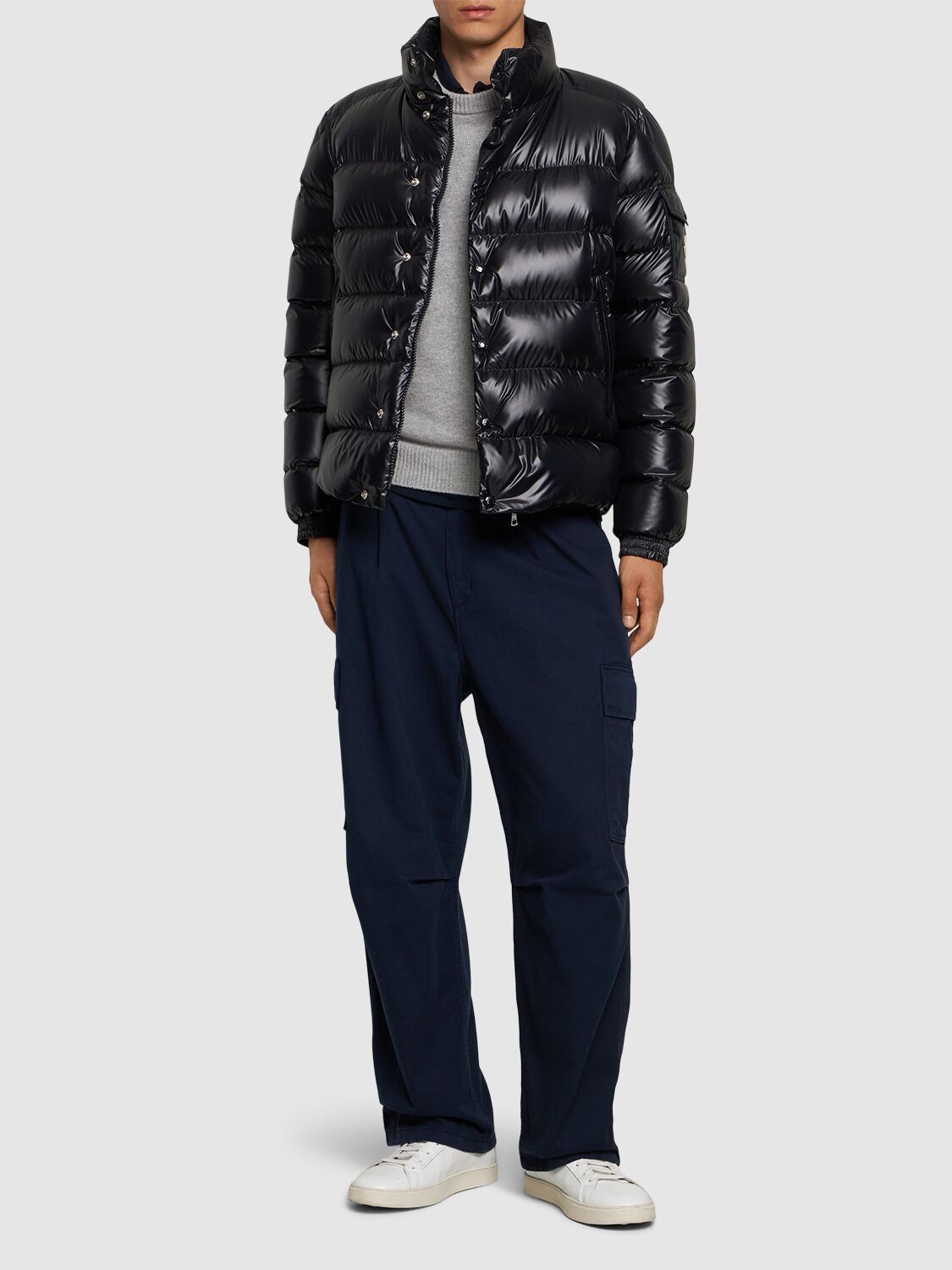 Shop Moncler Lule Short Tech Down Jacket In Blue