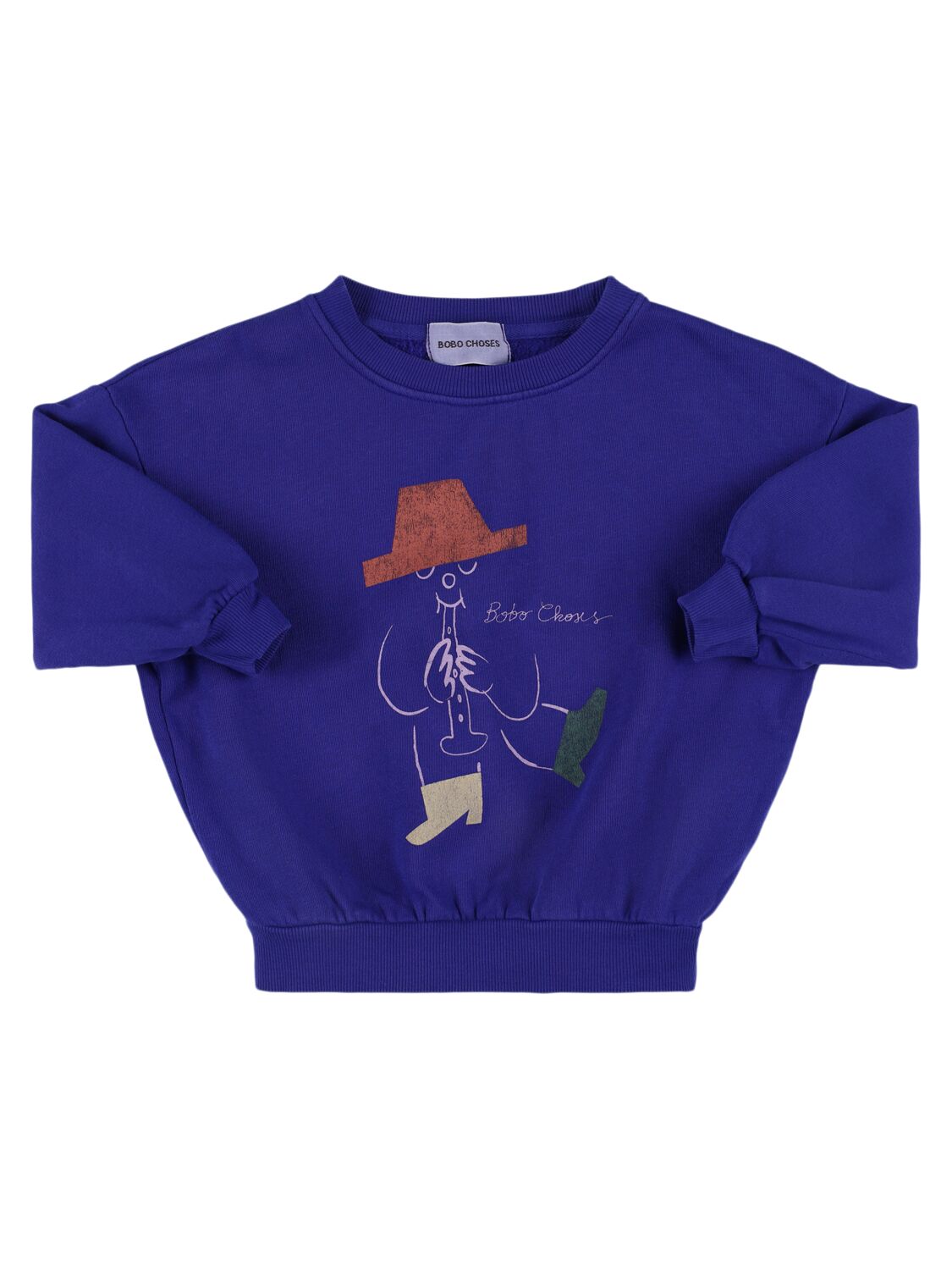 Bobo Choses Printed Organic Cotton Sweatshirt In 蓝色