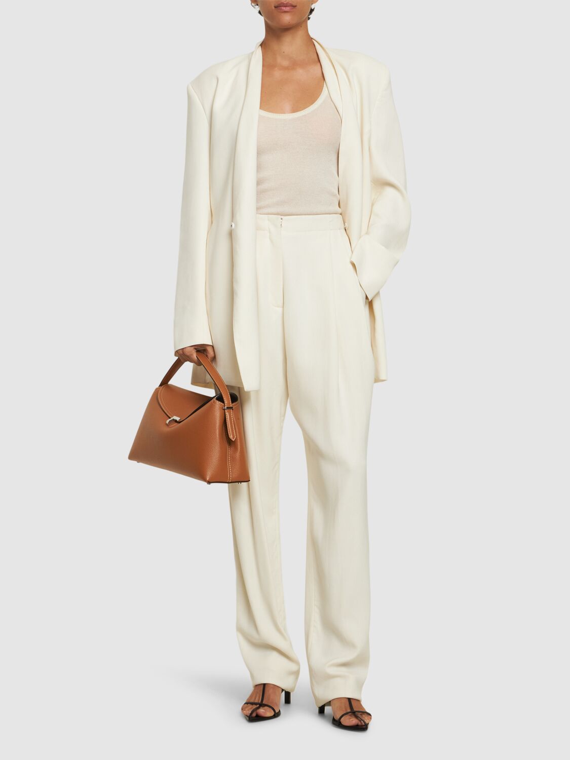 Shop Tove Aldar Wool Blend Blazer In Ivory