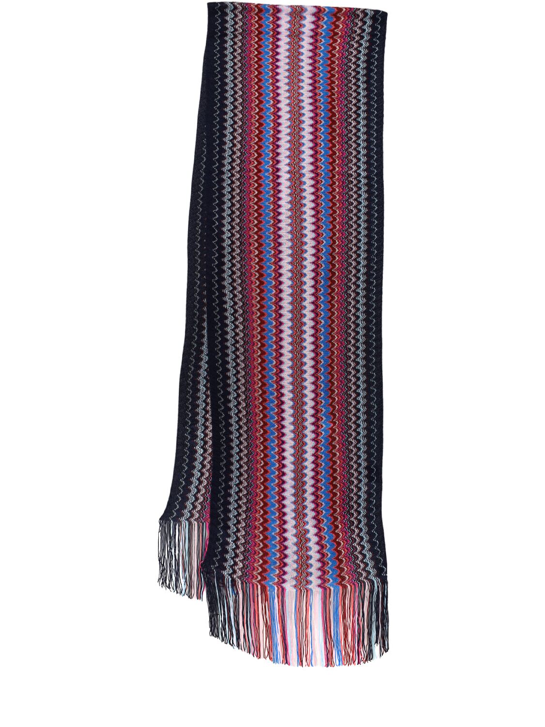 Missoni Fringed Viscose Scarf In Multi