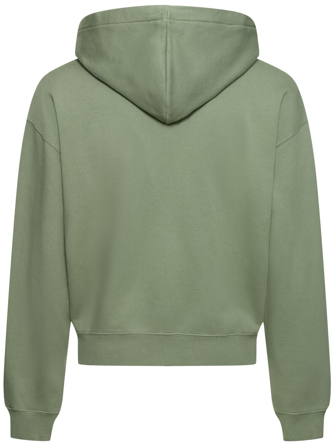 Shop Jacquemus Le Hoodie Gros Grain Zip-up Sweatshirt In Light Green