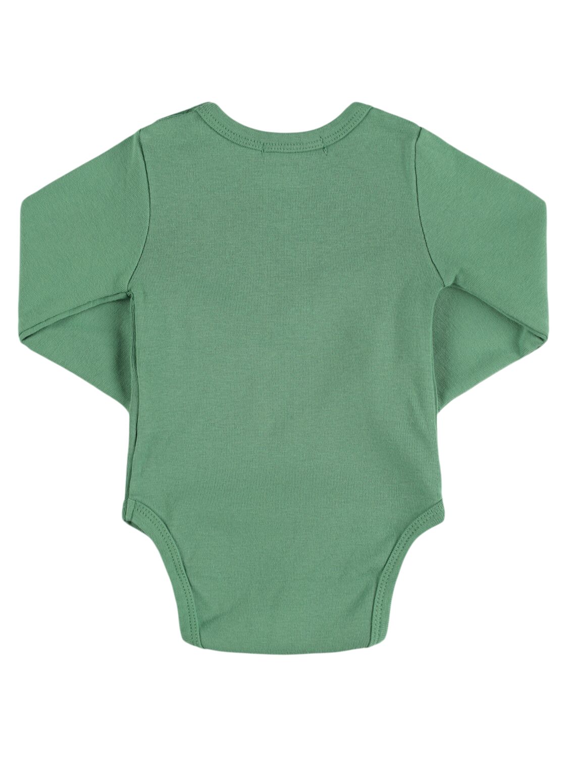 Shop Bobo Choses Dog Print Organic Cotton Bodysuit In 绿色