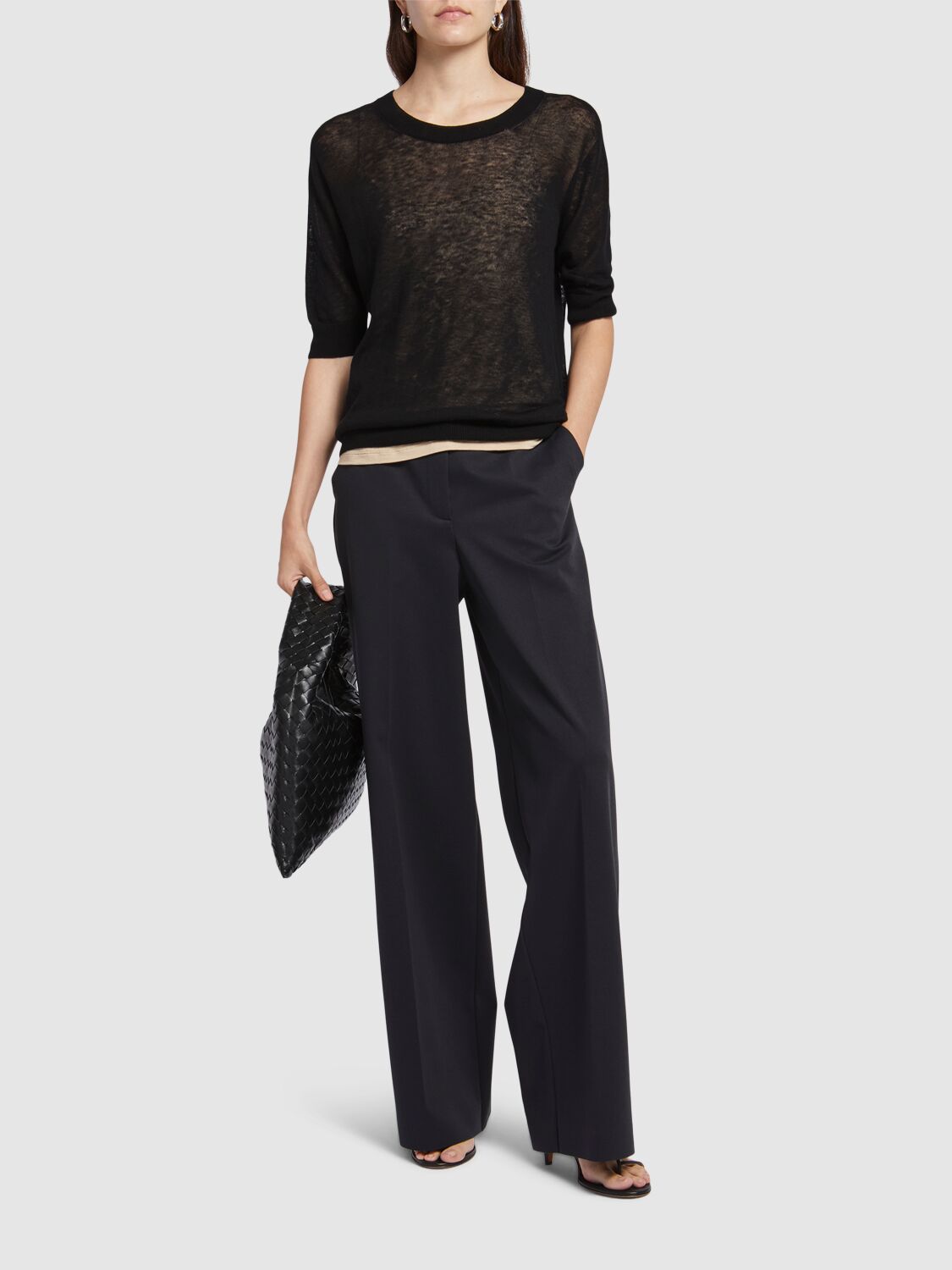 Max Mara Orche Straight-leg Tailored Pants In Black
