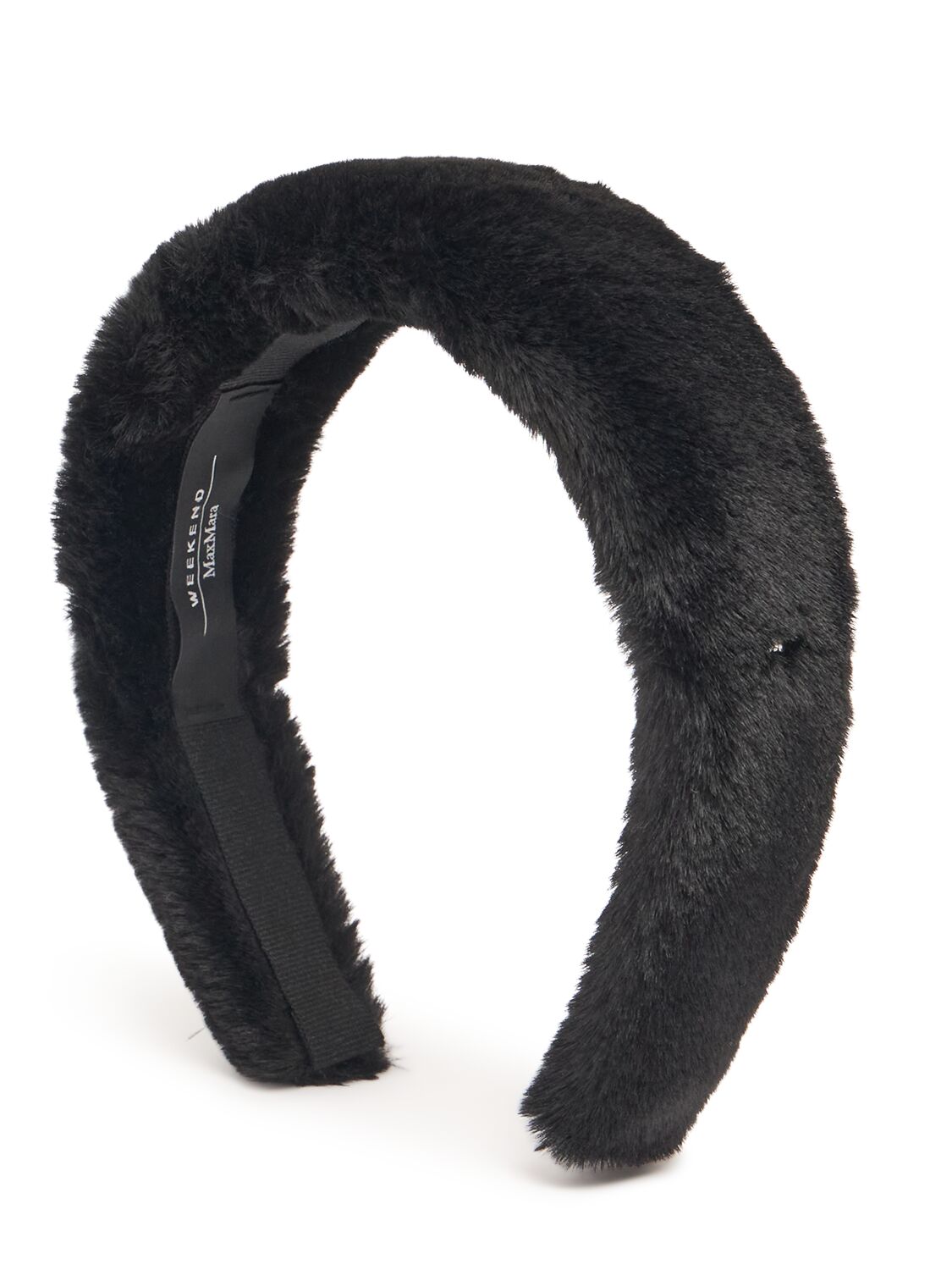 Weekend Max Mara Mitico Faux Fur Headband In Black