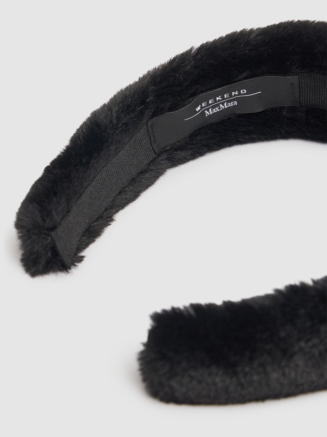 Shop Weekend Max Mara Mitico Faux Fur Headband In Black