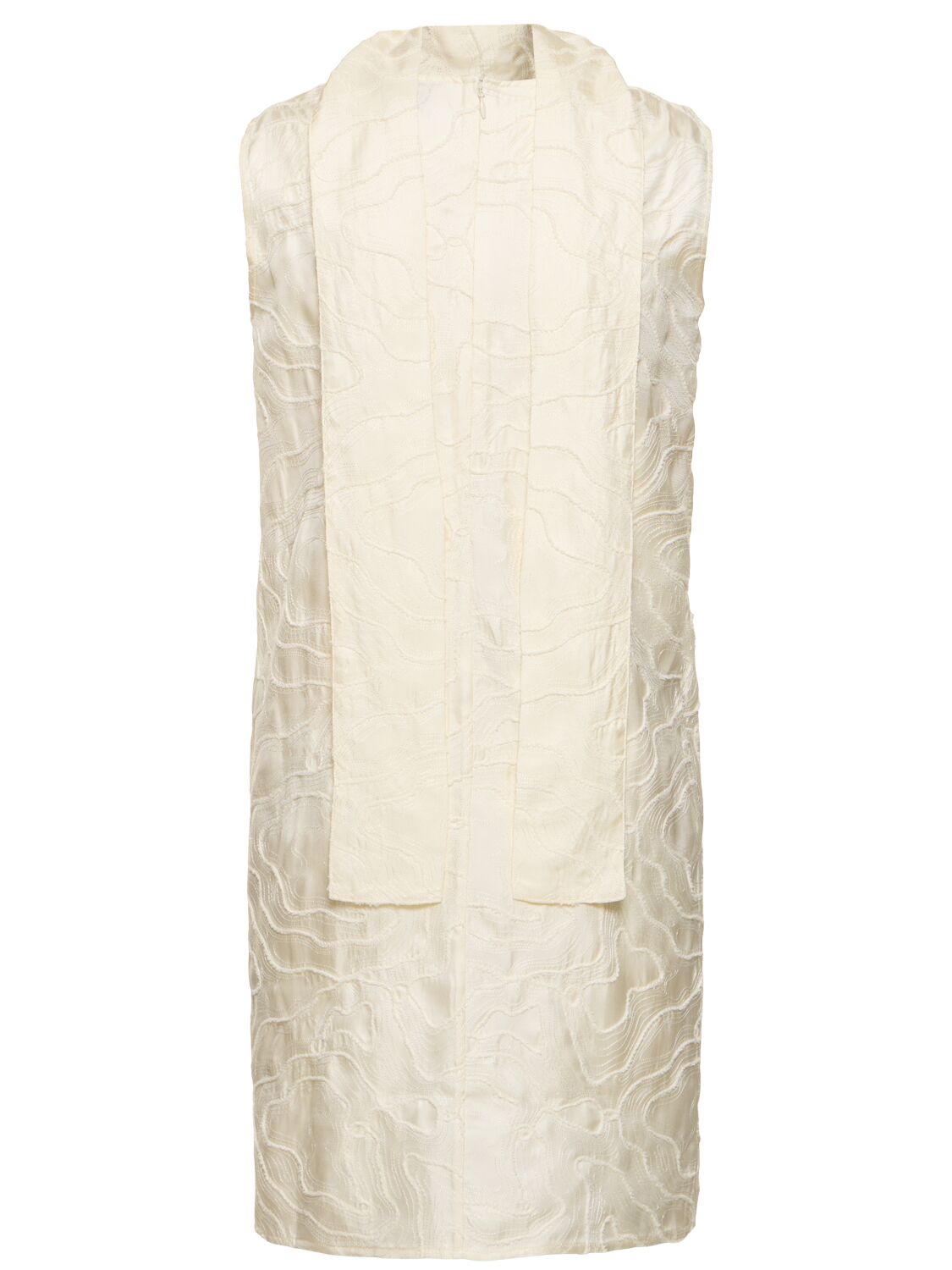 Shop Loulou Studio Demi Embroidered Silk Mini Dress In Ivory