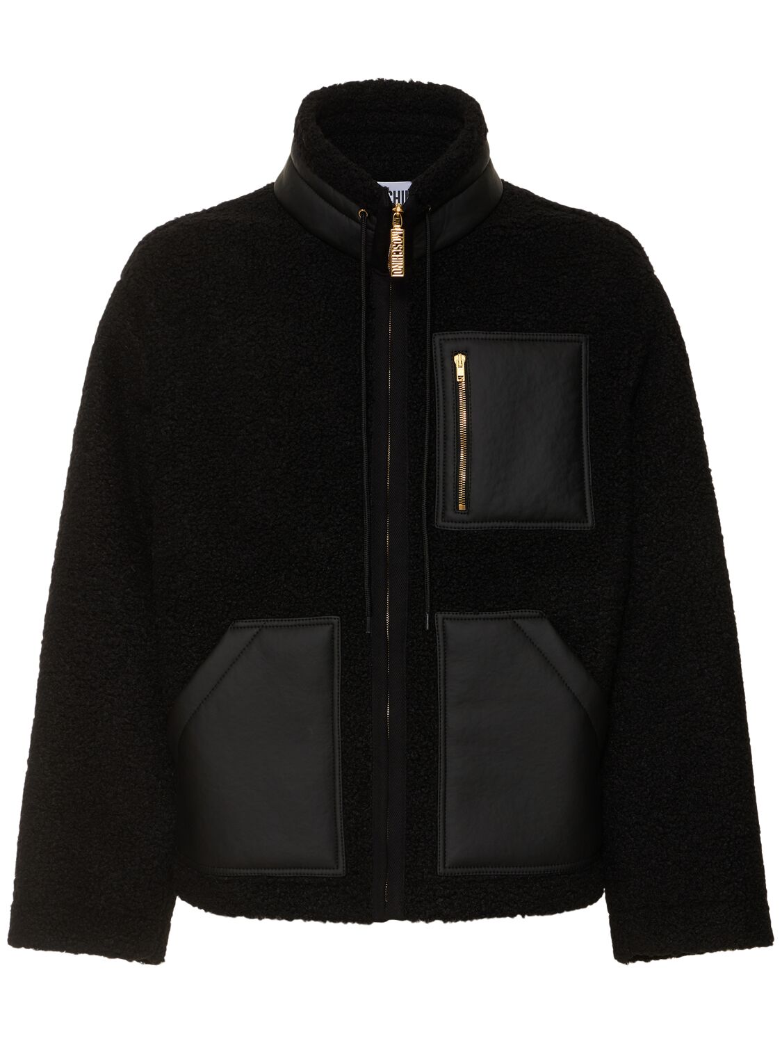 Shop Moschino Teddy Casual Jacket In Black