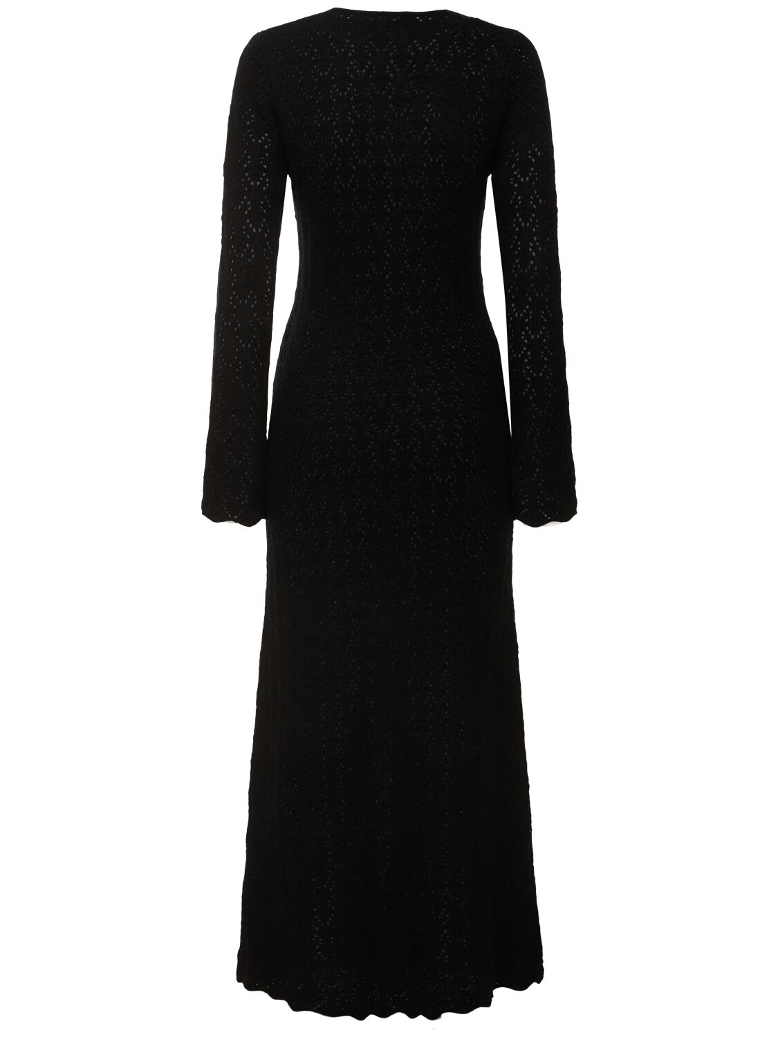 Shop The Garment Canada Wool Crochet Long Dress In Black