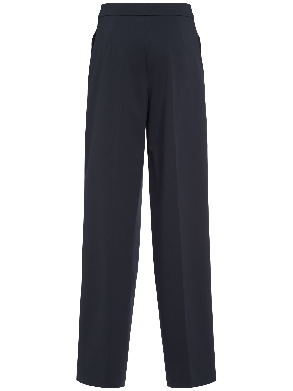 パンツ MAX MARA MIDNIGHT BLUE STRETCH COTTON ORCHE WIDE-LEG PANT Max Mara Midnight Blue Stretch Cotton Orche Wide-leg Pant