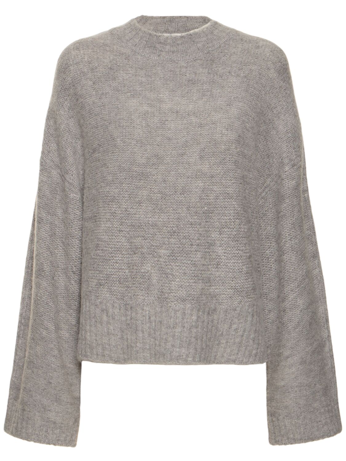 The Garment Margrethe Slit Alpaca Blend Knit Sweater In Grey