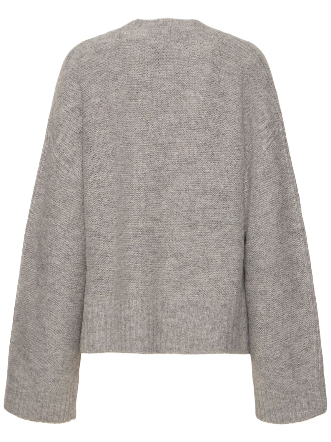 Shop The Garment Margrethe Slit Alpaca Blend Knit Sweater In Grey