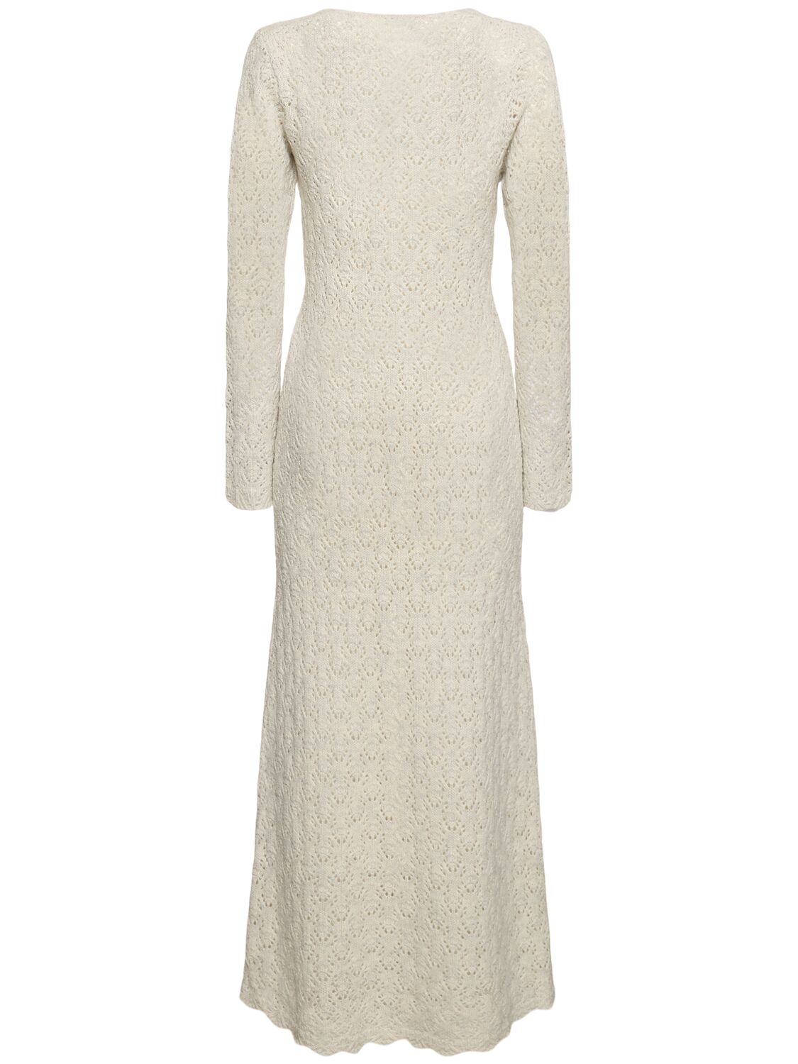 Shop The Garment Canada Wool Crochet Long Dress In Beige