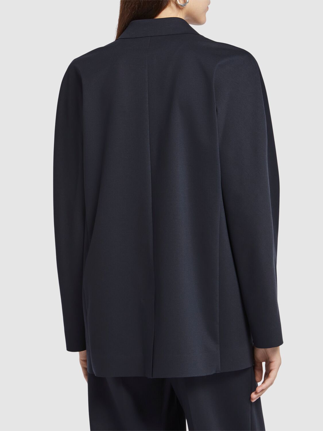 Max Mara Lesena Tech Jersey Blazer In Black