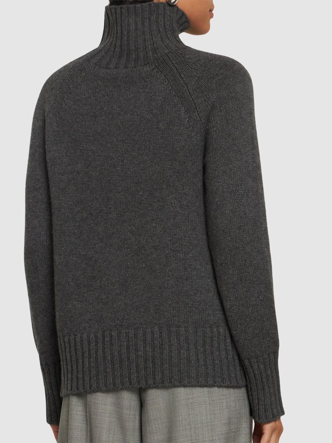 Shop 's Max Mara Mantova Knit Turtleneck Sweater In Grey