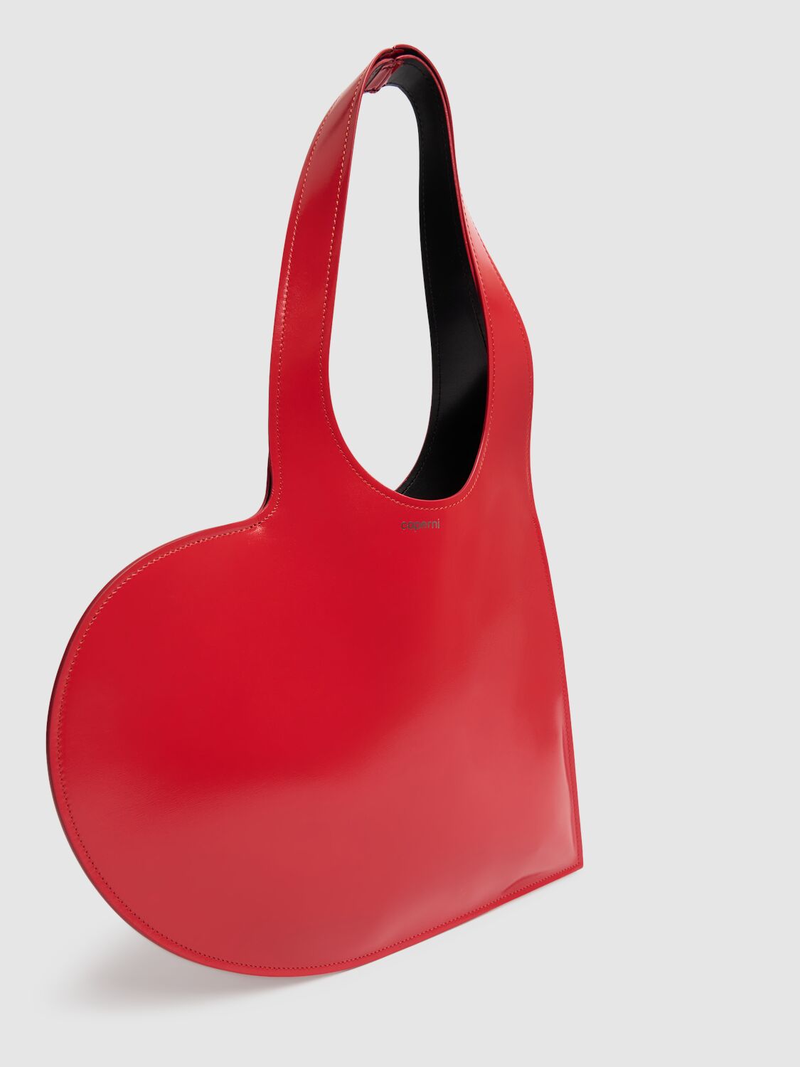 Shop Coperni Mini Heart Leather Shoulder Bag In Red