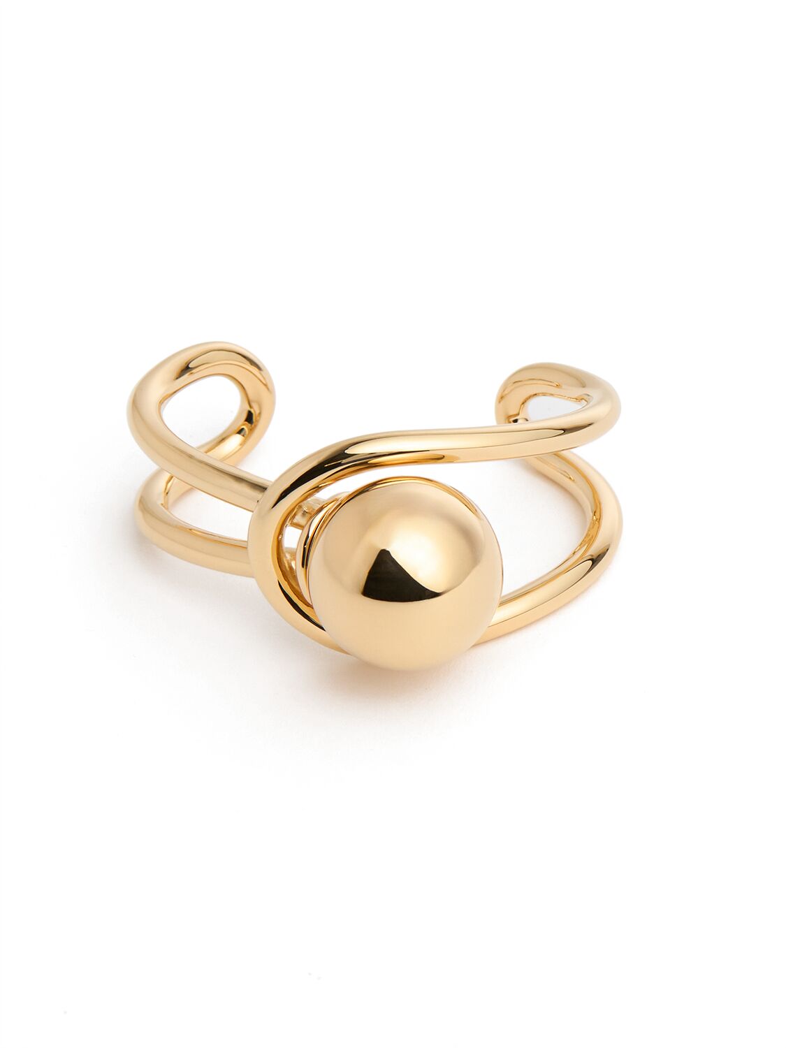 Jacquemus La Rond Nodo Cuff Bracelet In Gold