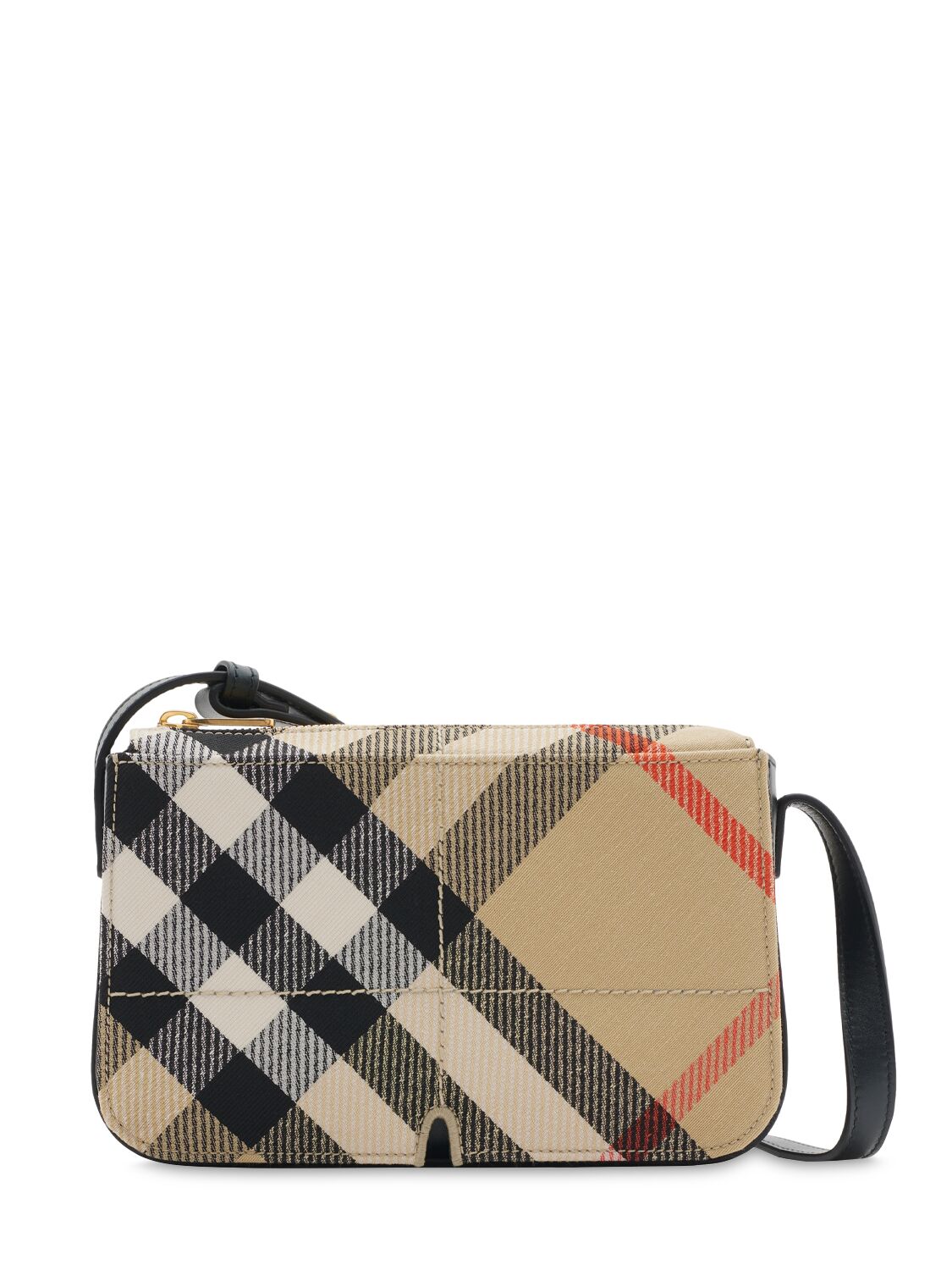 Burberry Snip Madeira Check Jacquard Shoulder Bag In Sand Ip Check