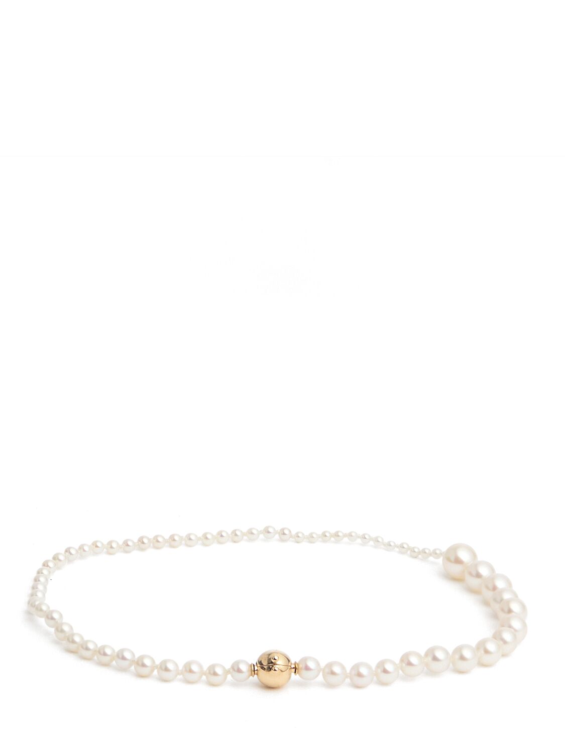 Sophie Bille Brahe Peggy À Pied 14kt & Pearl Anklet In White